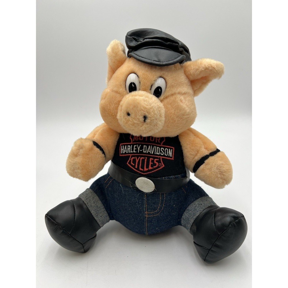 Harley-Davidson‎ Plush Motorcycle Pig Hog Stuffed Animal Play By Play Tag 1993